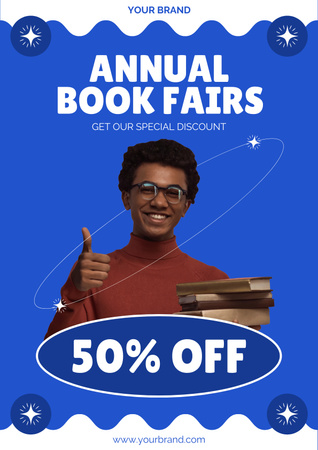 könyvesboltok Poster tervezősablon