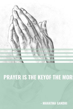 Template di design Religion Quote with Hands in Prayer Tumblr