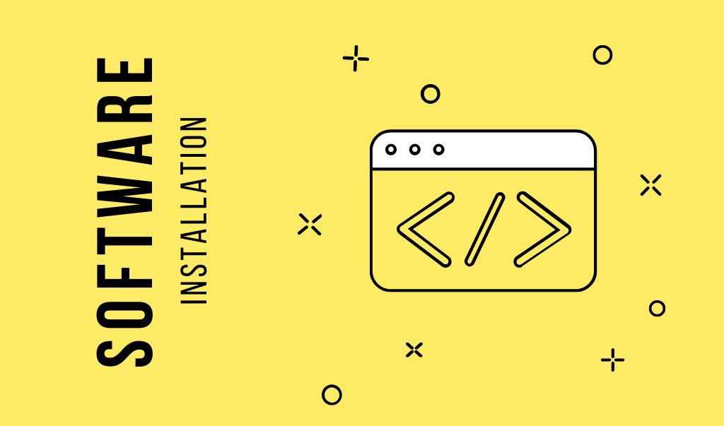 Software Installation Suggestion Business card – шаблон для дизайну