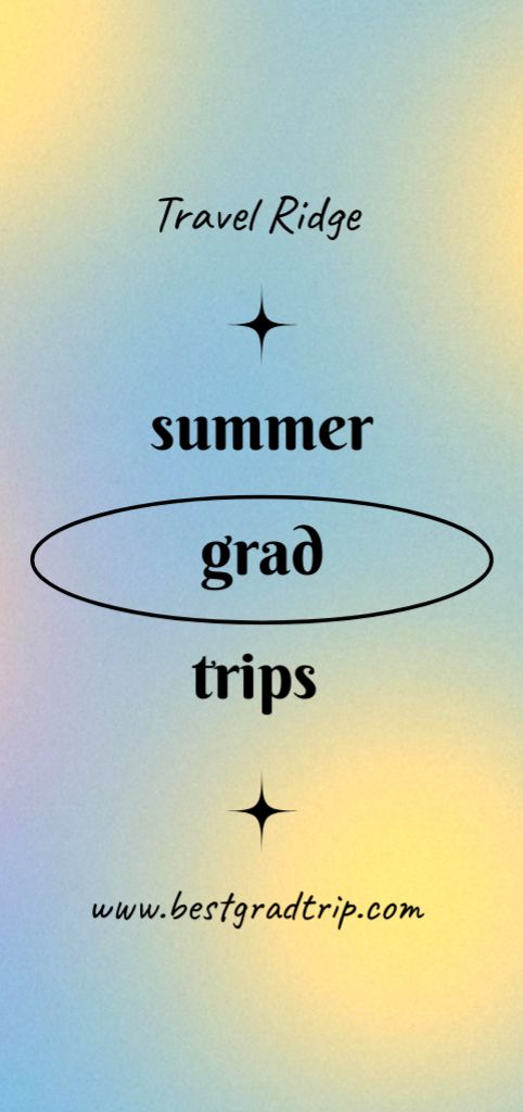 Summer Graduation Trips Ad Flyer DIN Largeデザインテンプレート