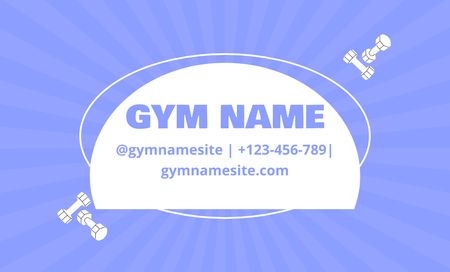 Platilla de diseño Gym's Purple Thank You Business Card 91x55mm