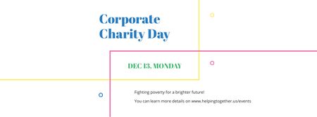 Anúncio do Dia da Caridade Corporativa Benevolente Facebook cover Modelo de Design