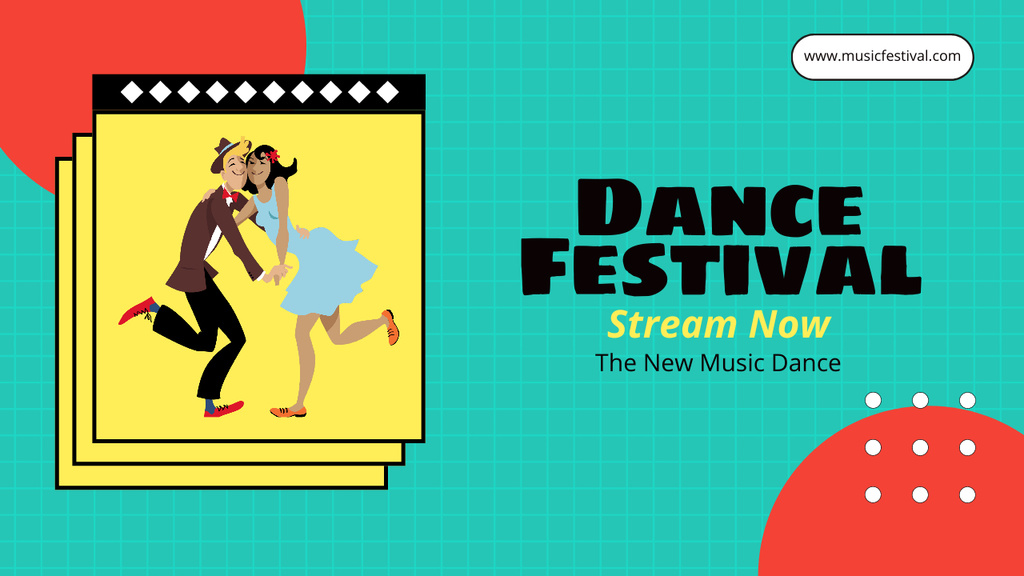 Dance Festival Event Announcement Youtube Thumbnail Design Template