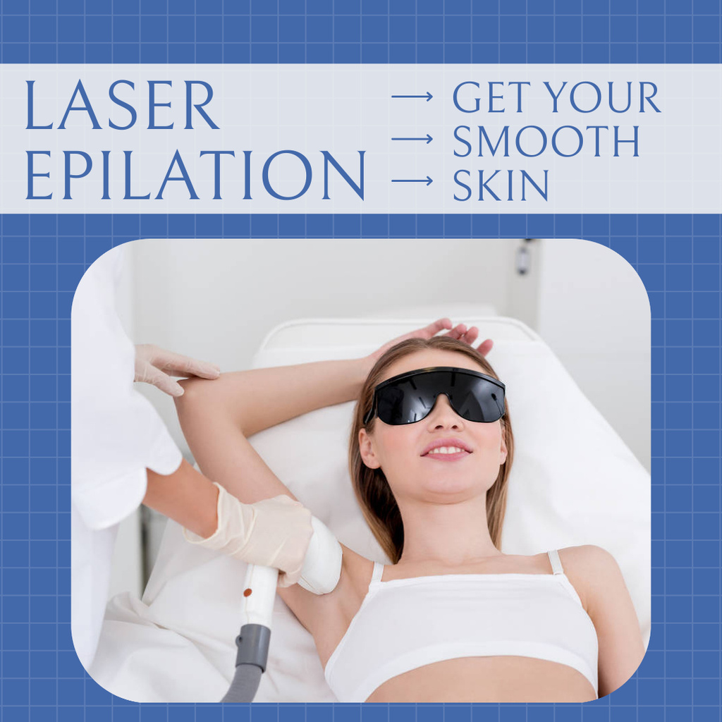 Template di design Laser Hair Removal Offer for Smooth Skin Instagram