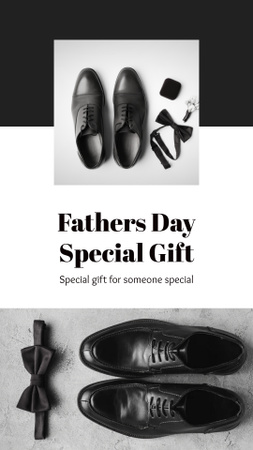 Plantilla de diseño de oferta de zapatos elegantes en el día del padre Instagram Story 