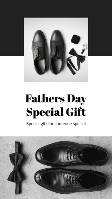Elegant Shoes Offer on Father's Day Instagram Story – шаблон для дизайну
