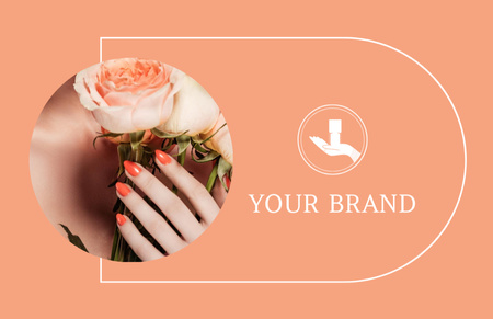 Manicure Offer in Beauty Studio Business Card 85x55mm tervezősablon