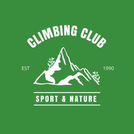Plantilla de diseño de anuncios de camping con imagen de las montañas Logo 