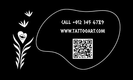Platilla de diseño Stunning And Mysterious Tattoo Art Offer Business Card 91x55mm