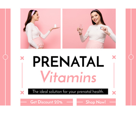 Ideal Vitamins for Healthy Pregnancy Facebook Design Template