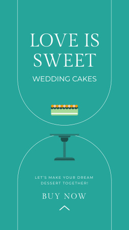 Sweet Wedding Cakes Offer Illustration Instagram Video Story Design Template