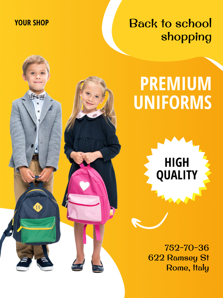 Wonderful Back to School Deal Poster US Design Template