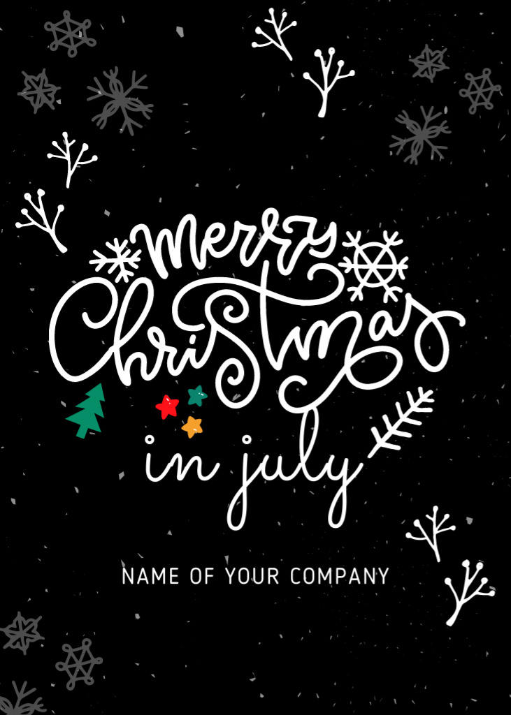 Exciting Announcement of Celebration of Christmas in July Online Flayer Design Template