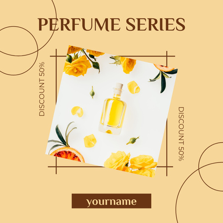 Natural Parfüm sorozat bejelentése Instagram tervezősablon