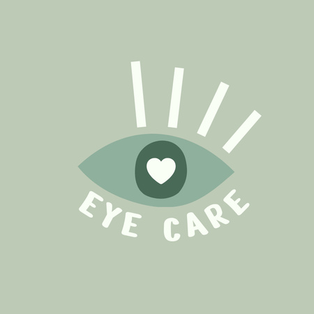 Designvorlage Awareness about Eye Care für Logo 1080x1080px