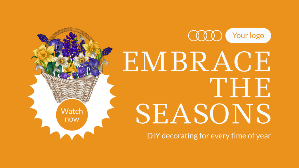 Types of Flower Decoration for All Seasons Youtube Thumbnail Design Template