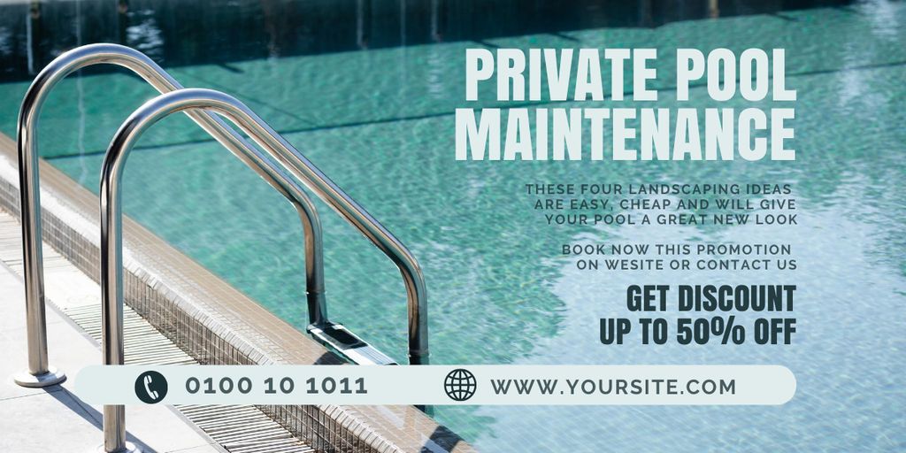 Template di design Discount on Private Pool Maintenance Services Image