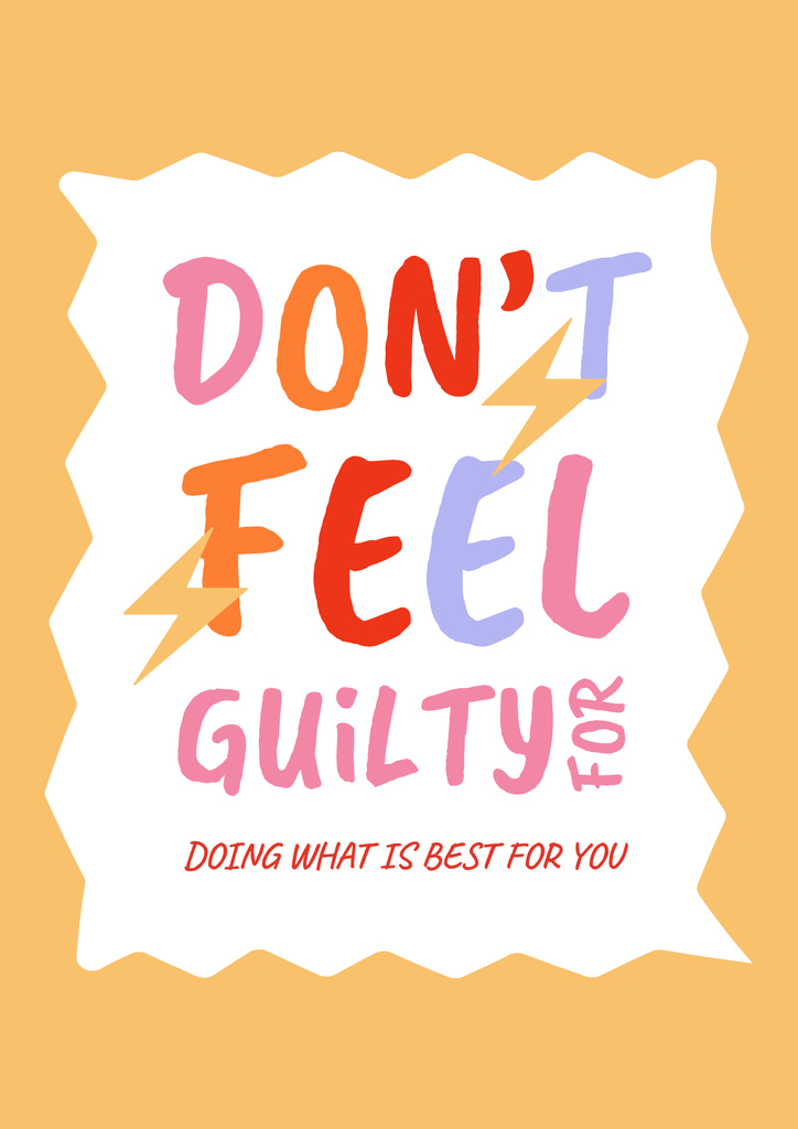 Inspirational Phrase about Mental Health Poster – шаблон для дизайну