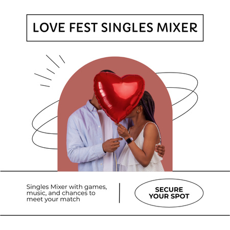 Modèle de visuel Annonce du Festival pour célibataires - Animated Post