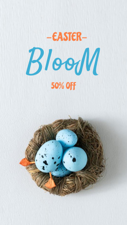 Plantilla de diseño de Festive Nest For Easter Holiday Sale Offer Instagram Story 