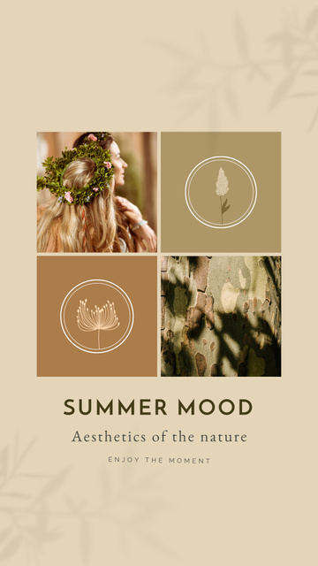  Collage Summer Mood Instagram Story – шаблон для дизайна