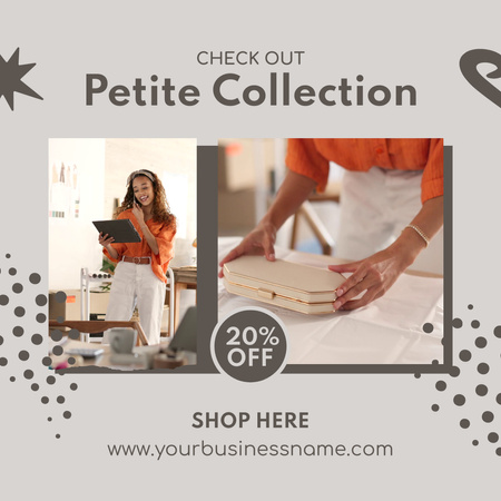 Platilla de diseño Fashion Petite Collection Sale Offer Animated Post