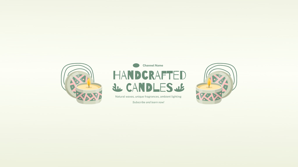 Plantilla de diseño de Offer of Handmade Candles in Ceramic Jars Youtube 