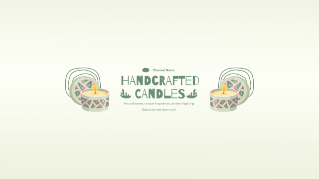 Offer of Handmade Candles in Ceramic Jars Youtube – шаблон для дизайна
