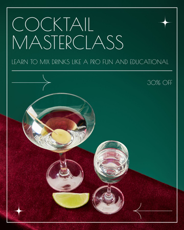 Anúncio de Master Class Interessante e Educacional Instagram Post Vertical Modelo de Design