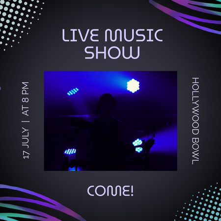 Live Music Show Animated Post Design Template