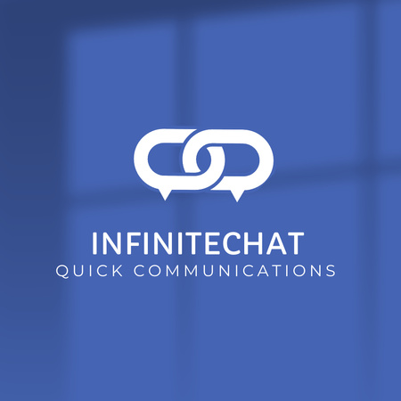 Plantilla de diseño de Fast Communication Chat Advertising Logo 1080x1080px 