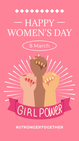 International Women's Day with Powerful Inspiration Instagram Story tervezősablon