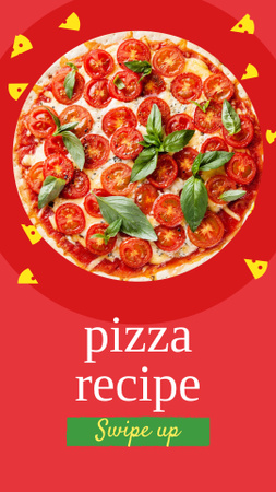Delicious Italian pizza menu Instagram Story tervezősablon