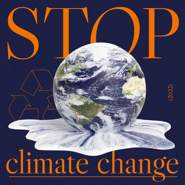 Climate Change Awareness Instagram Design Template