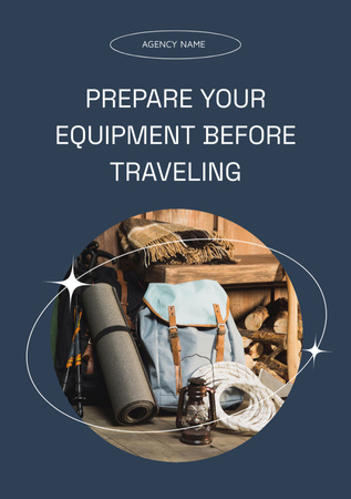 Designvorlage Travel Preparation Tips für Flyer A5