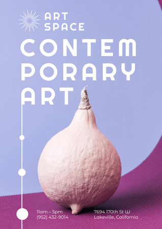 Contemporary Art Exhibition Announcement Poster Modelo de Design