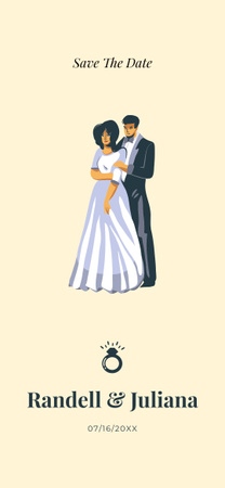 Designvorlage Save the Date Announcement with Wedding Couple für Snapchat Geofilter