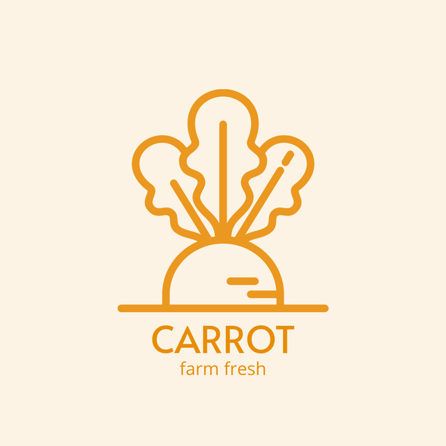 Plantilla de diseño de Fresh Farm Carrots Offer Logo 1080x1080px 