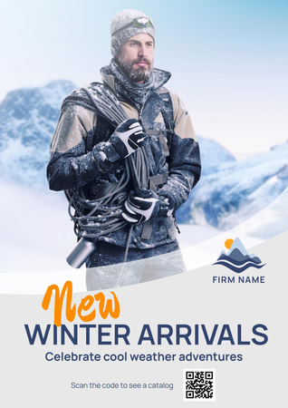 Modèle de visuel Offre de vente de vêtements d'hiver - Poster