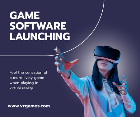 VR Software Ad Facebook Design Template