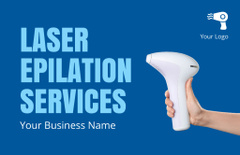 Laser Hair Removal Advertisement on Blue