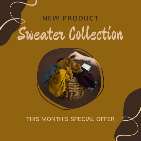 Nova coleção de suéteres Instagram Modelo de Design