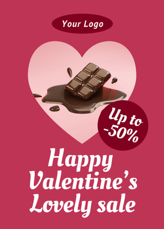 Confectionery Sale on Valentine's Day Flayer Design Template