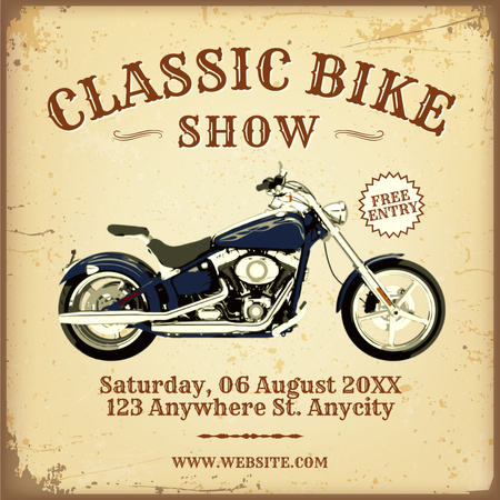 Platilla de diseño Classic Bike Show Advertising  Instagram