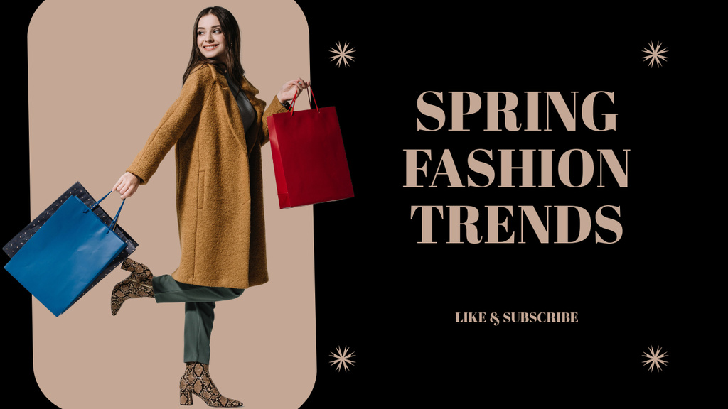 Offer Spring Fashion Trends for Women Youtube Thumbnail Modelo de Design