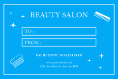 Beauty Salon Services with Illustration of Comb