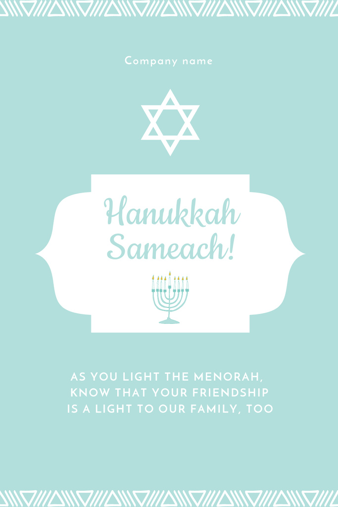 Wishing Happy Hanukkah Pinterest Design Template