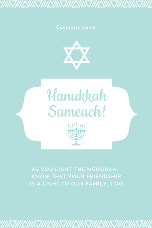 Wishing Happy Hanukkah Pinterest Design Template