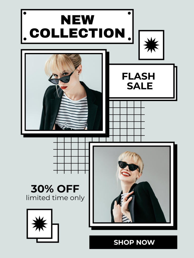 Women's Fashion Sale of New Collection Poster US – шаблон для дизайна