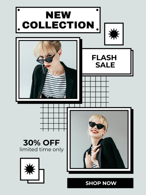 Women's Fashion Sale of New Collection Poster US Design Template